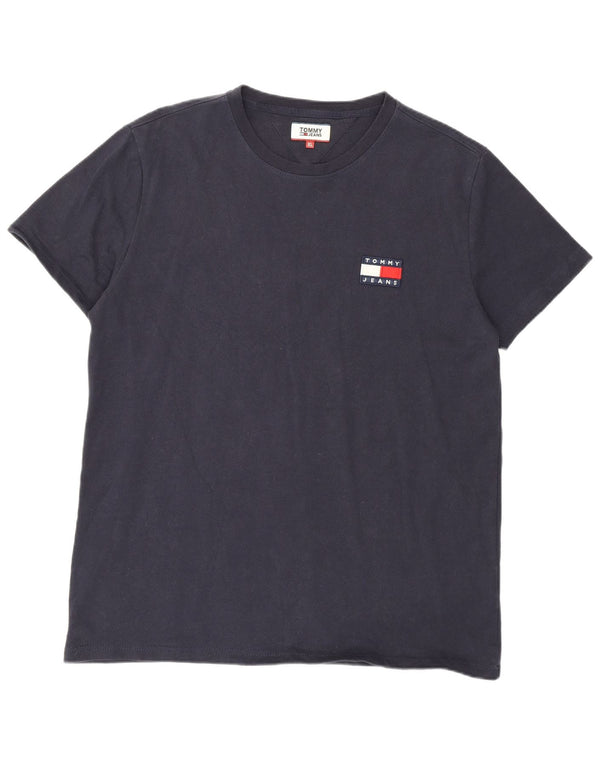 T-shirt regolare da donna Tommy Hilfiger Top UK 18 XL cotone blu navy