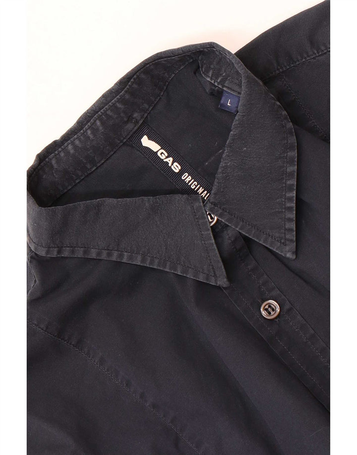 Camicia da uomo Gas Large blu navy