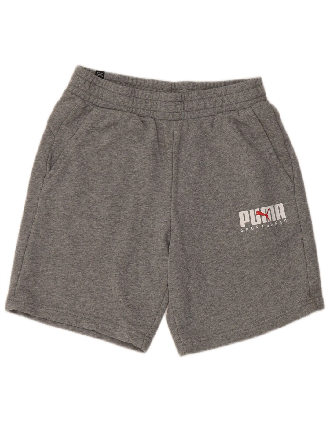 Pantaloncini sportivi grafici da uomo Puma in cotone chiazzato grigio medio