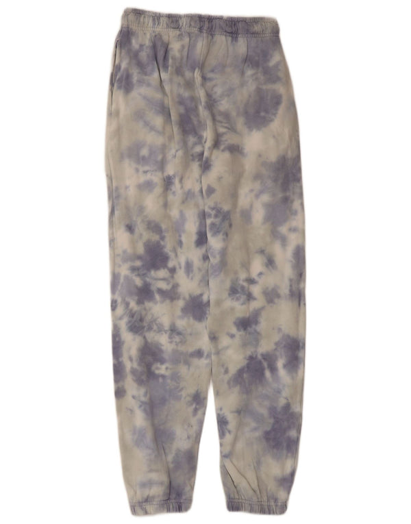 Ellesse Womens Tracksuit Trousers Joggers UK 6 XS Blue Tie Dye Cotton