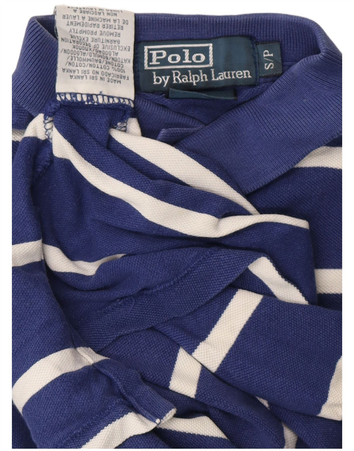 POLO RALPH LAUREN Polo da uomo piccola in cotone a righe blu navy