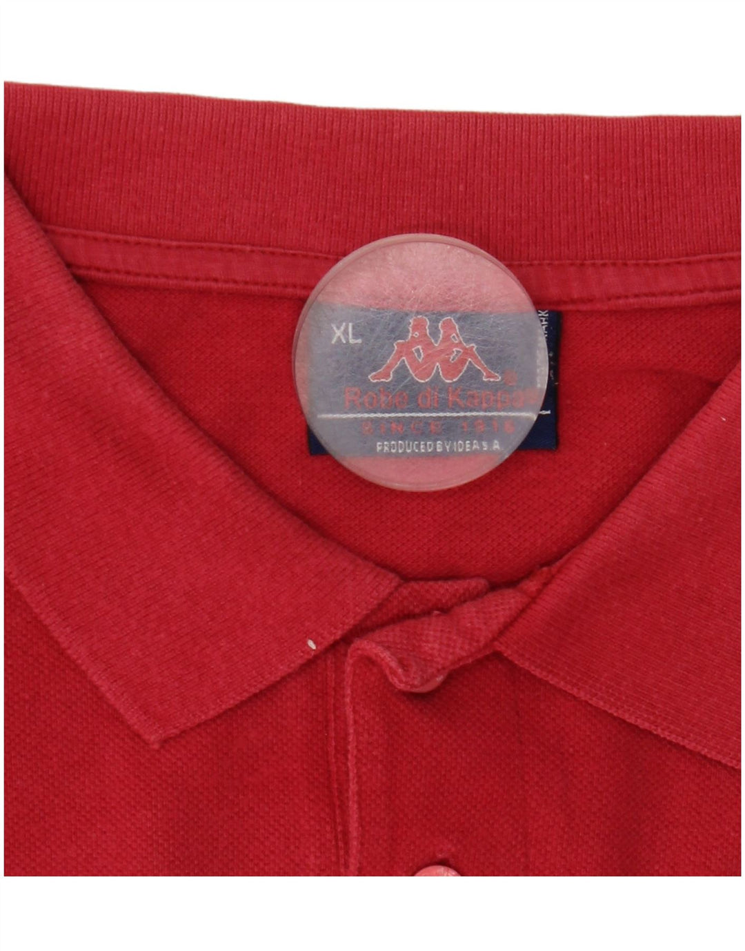 Polo Kappa da uomo a maniche lunghe XL rossa