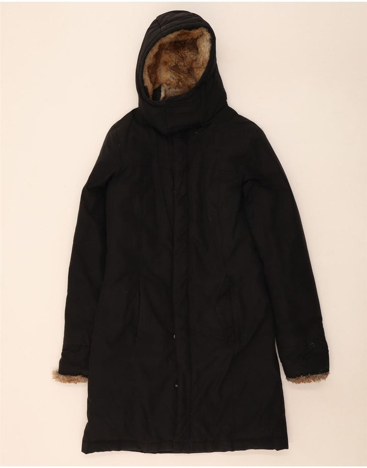 Cappotto imbottito con cappuccio da uomo Woolrich UK 36 piccolo cotone nero
