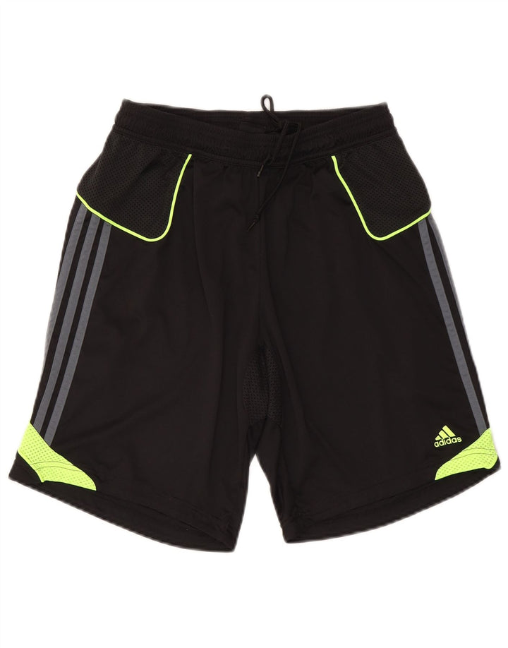 Pantaloncini sportivi Adidas Climacool da uomo grandi in poliestere color block nero