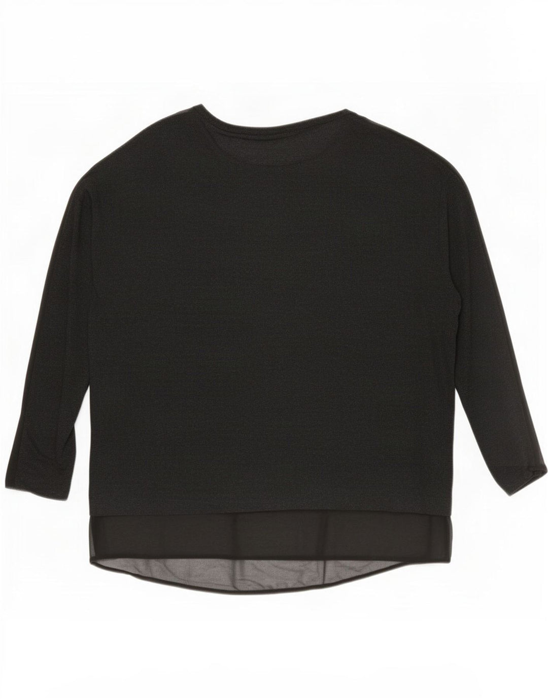 Top Zara da donna oversize a maniche lunghe UK 14 viscosa nera media