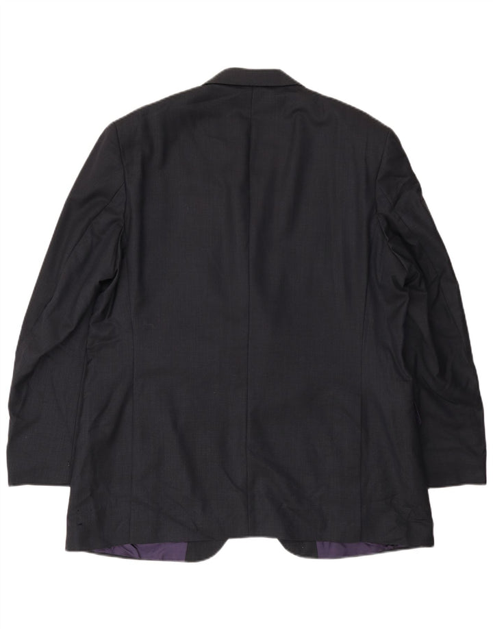 Giacca blazer a 3 bottoni da uomo Marks & Spencer UK 44 2XL Lana nuova blu navy