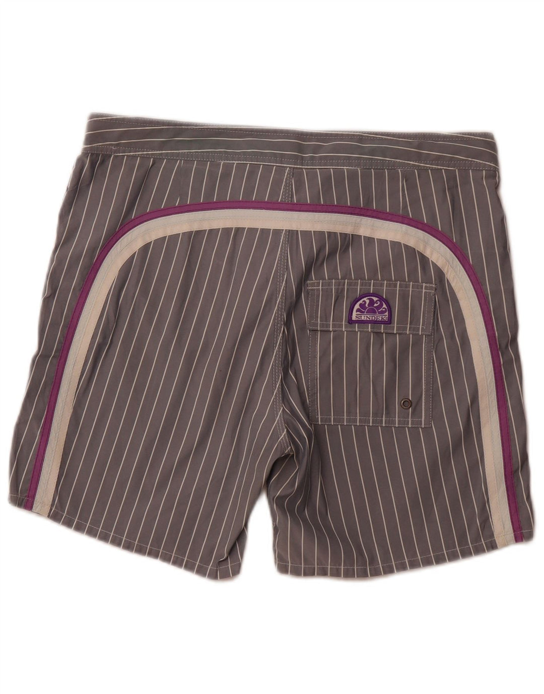 Pantaloncini da bagno da uomo SUNDEK Poliestere gessato grigio medio