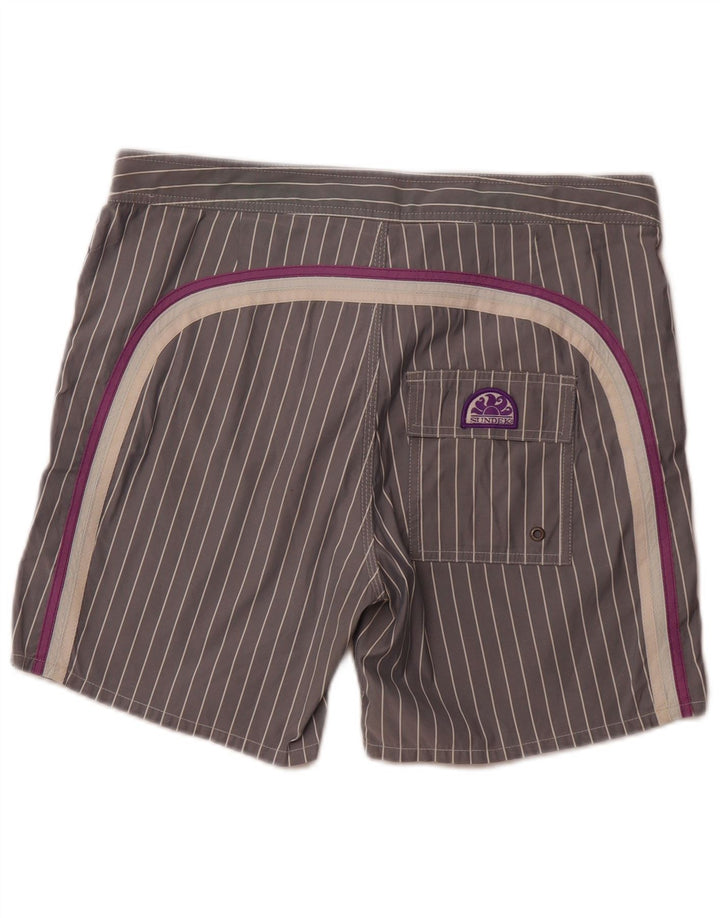 Pantaloncini da bagno da uomo SUNDEK Poliestere gessato grigio medio