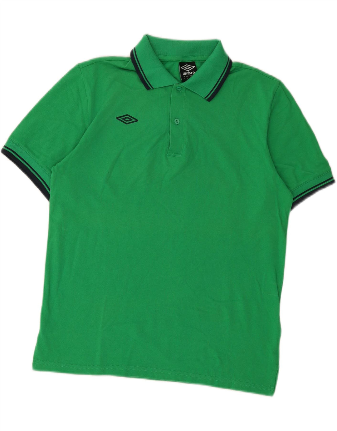 Polo da uomo UMBRO grande in cotone color block verde