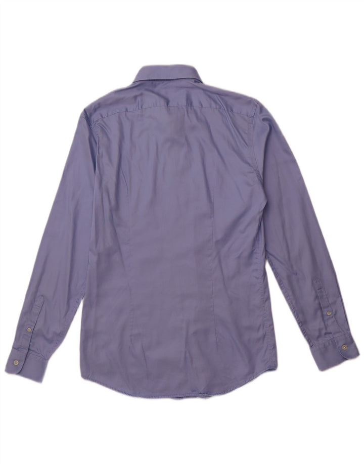 REISS Mens Slim Fit Shirt Medium Blue Cotton