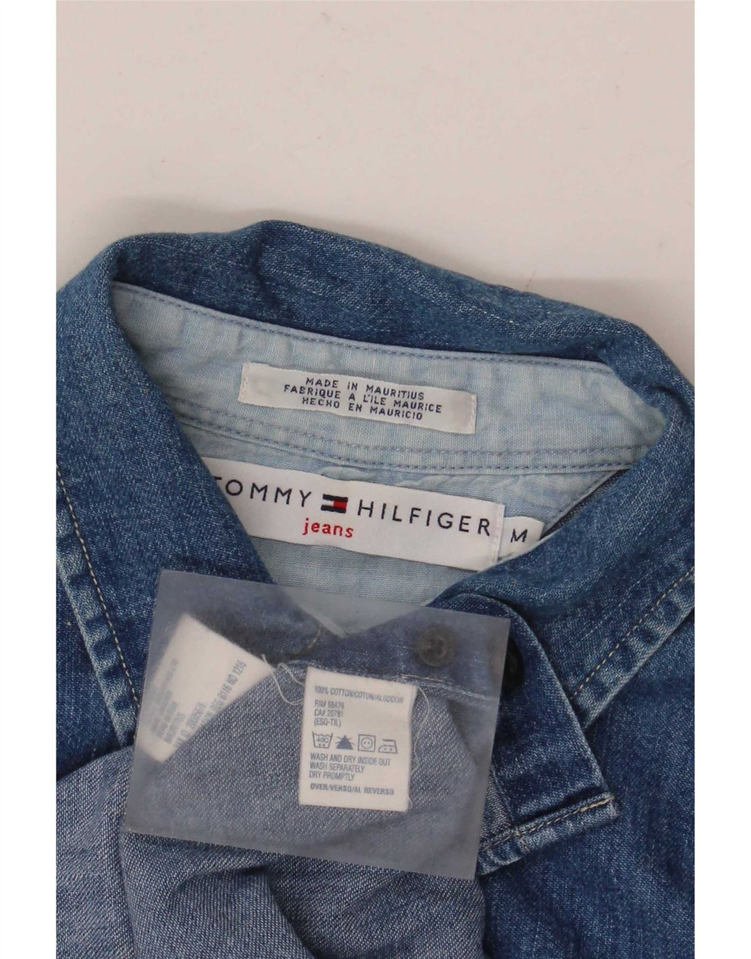 Camicia di jeans da donna Tommy Hilfiger UK 12 Cotone blu medio
