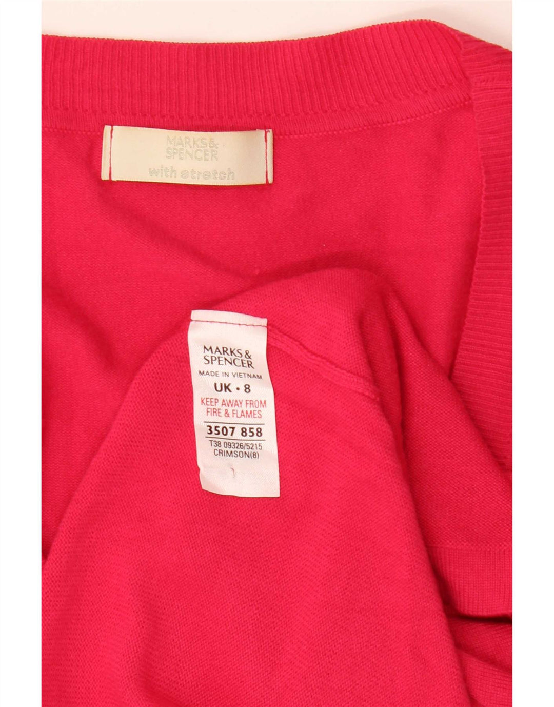 Maglione cardigan da donna Marks & Spencer UK 8 Small Rosa Viscosa