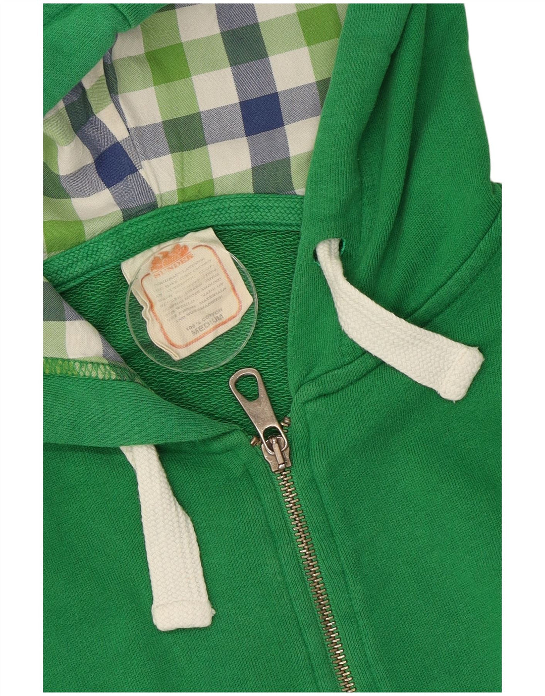 Maglione con cappuccio e zip da uomo Sundek in cotone verde medio