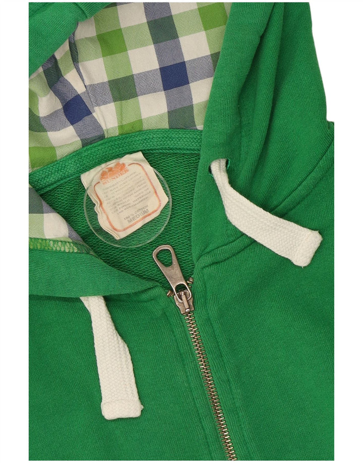 Maglione con cappuccio e zip da uomo Sundek in cotone verde medio