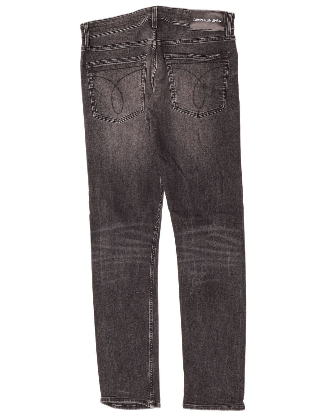 Jeans slim da uomo Calvin Klein W32 L32 cotone grigio