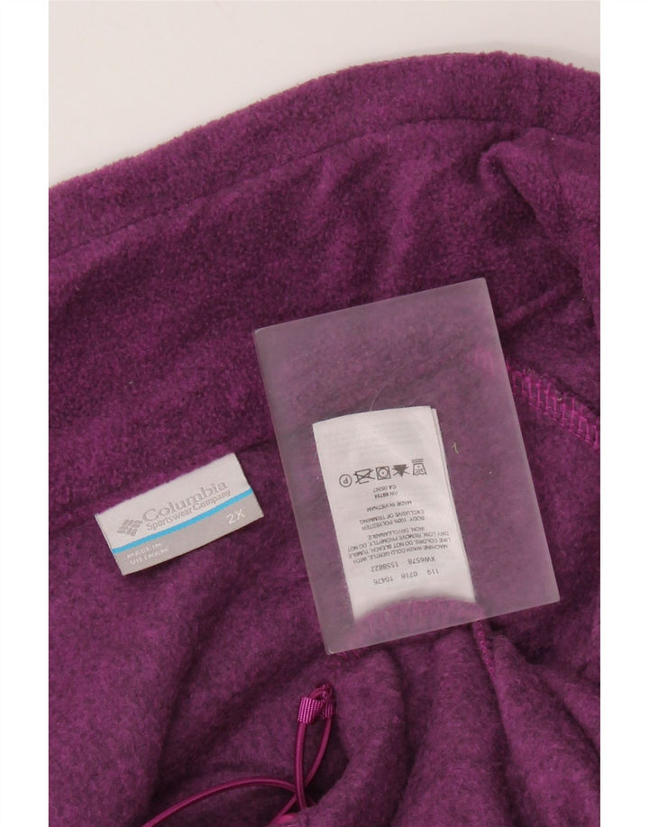 Giacca in pile da donna COLUMBIA UK 20 2XL Poliestere viola