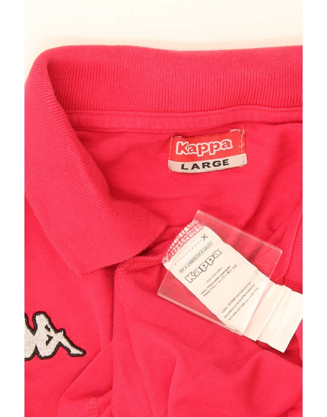 Polo Kappa Uomo Large Rosa In Cotone