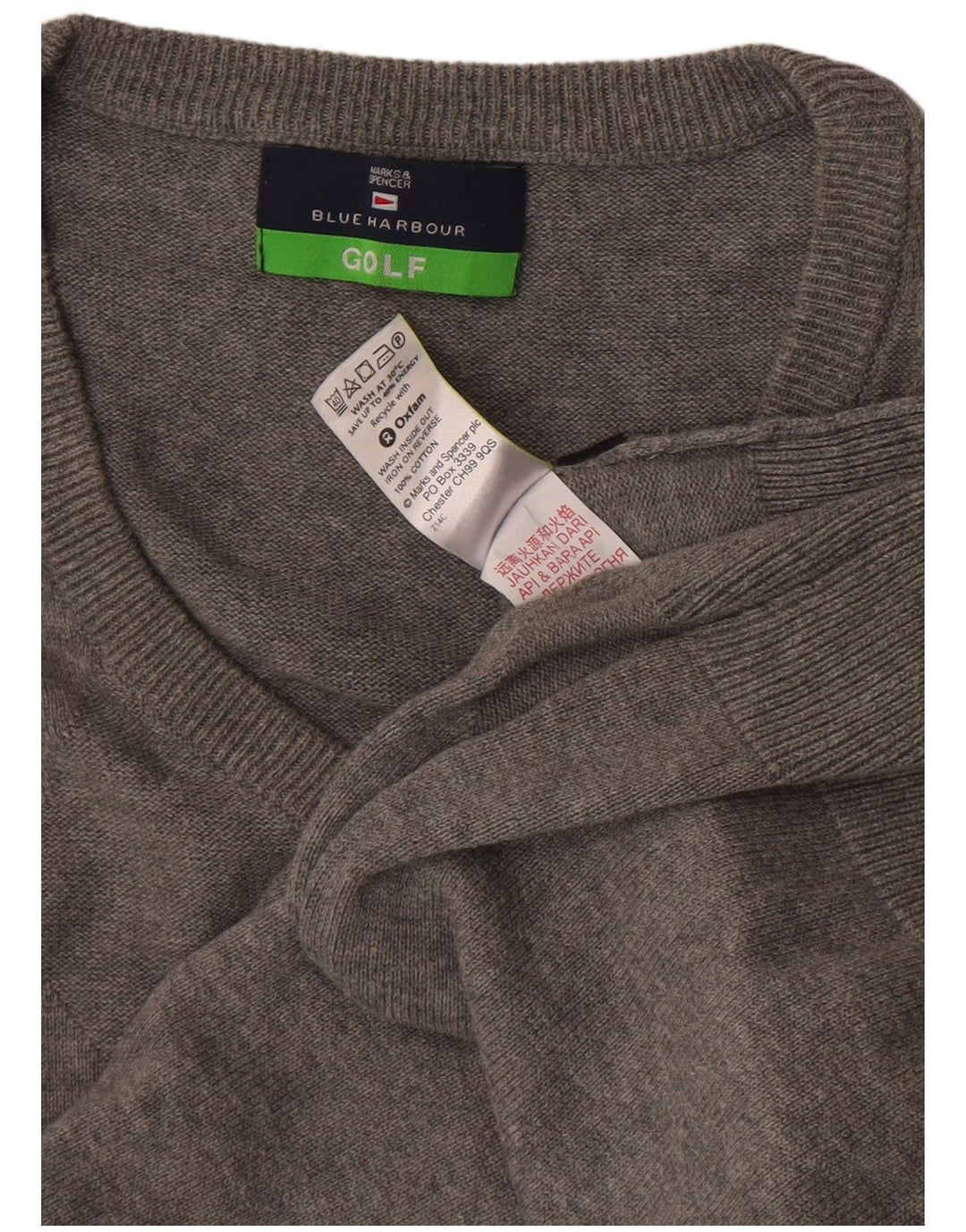 MARKS & SPENCER Canotta da uomo blu Harbour Vest UK 38/40 Grigio medio