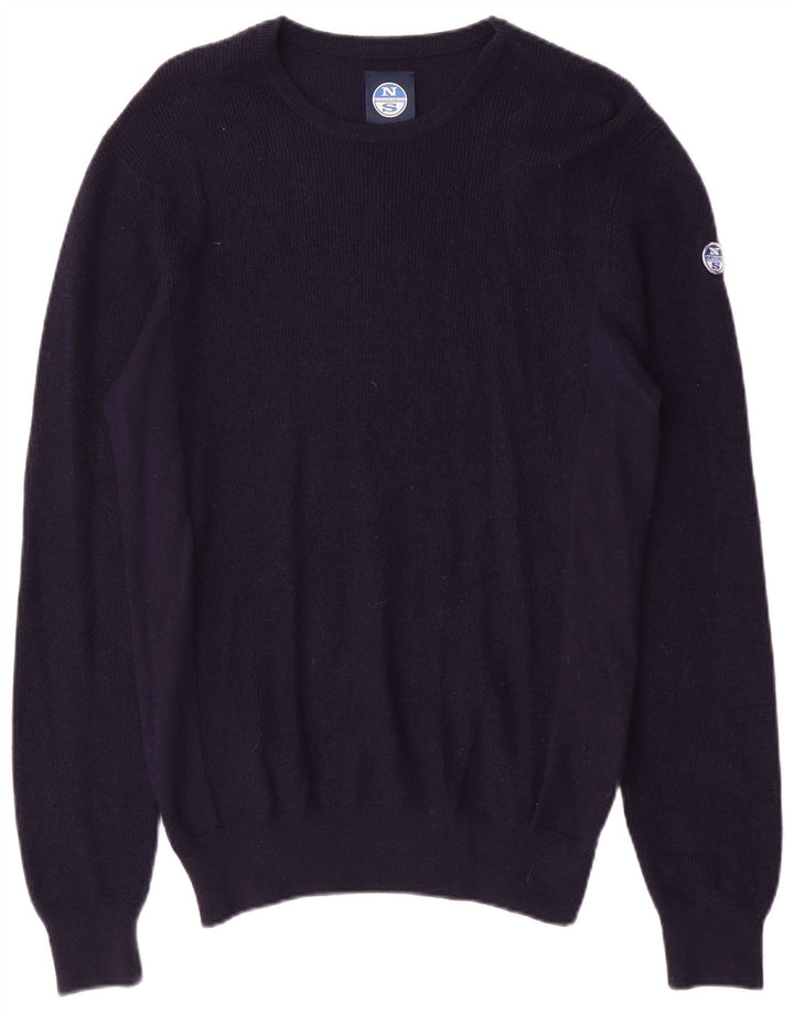 Maglione maglione girocollo da uomo North Sails in cotone blu navy medio
