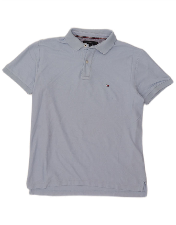 Polo da uomo vestibilità regolare Tommy Hilfiger in cotone blu medio