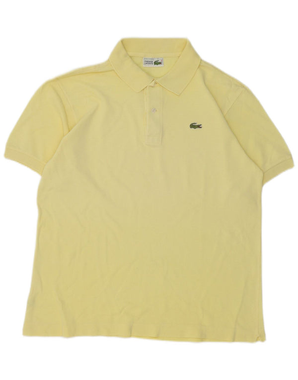 Polo da uomo Lacoste taglia 5 XL in cotone giallo