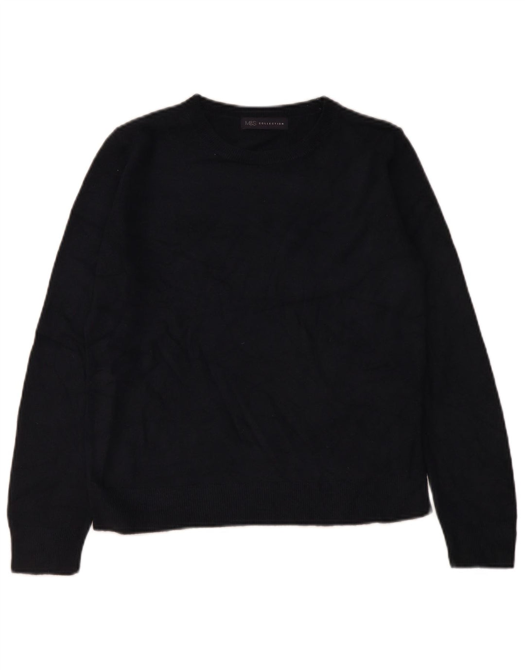 Maglione maglione con scollo a barca da donna Marks & Spencer UK 12 medio blu navy