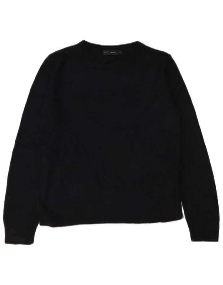 Maglione maglione con scollo a barca da donna Marks & Spencer UK 12 medio blu navy