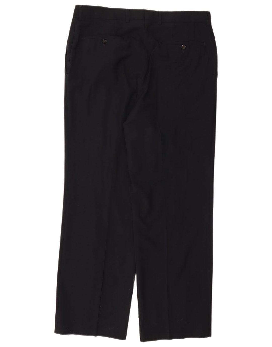 Pantaloni da abito dritti da donna HUGO BOSS W34 L31 Lana vergine blu navy