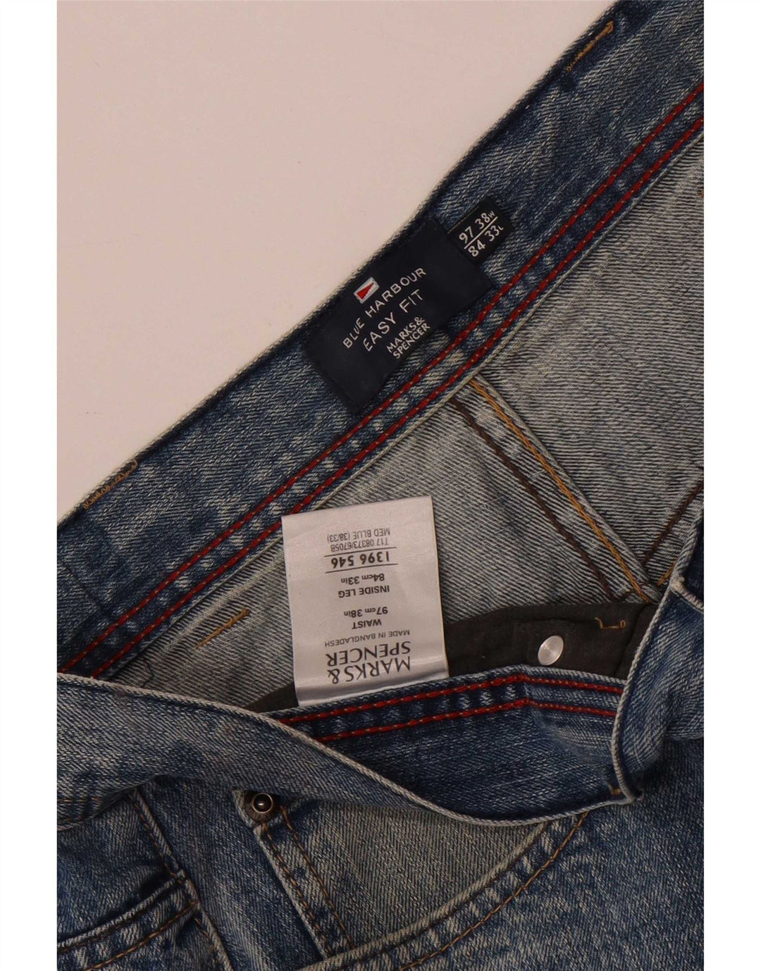 Jeans dritti Marks & Spencer da uomo blu Harbour W38 L33