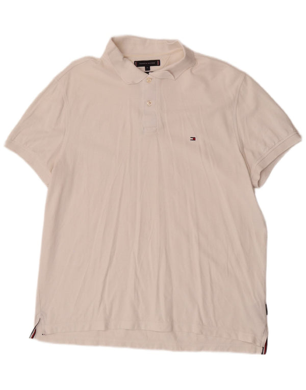 Tommy Hilfiger Mens Polo Shirt XL White Cotton