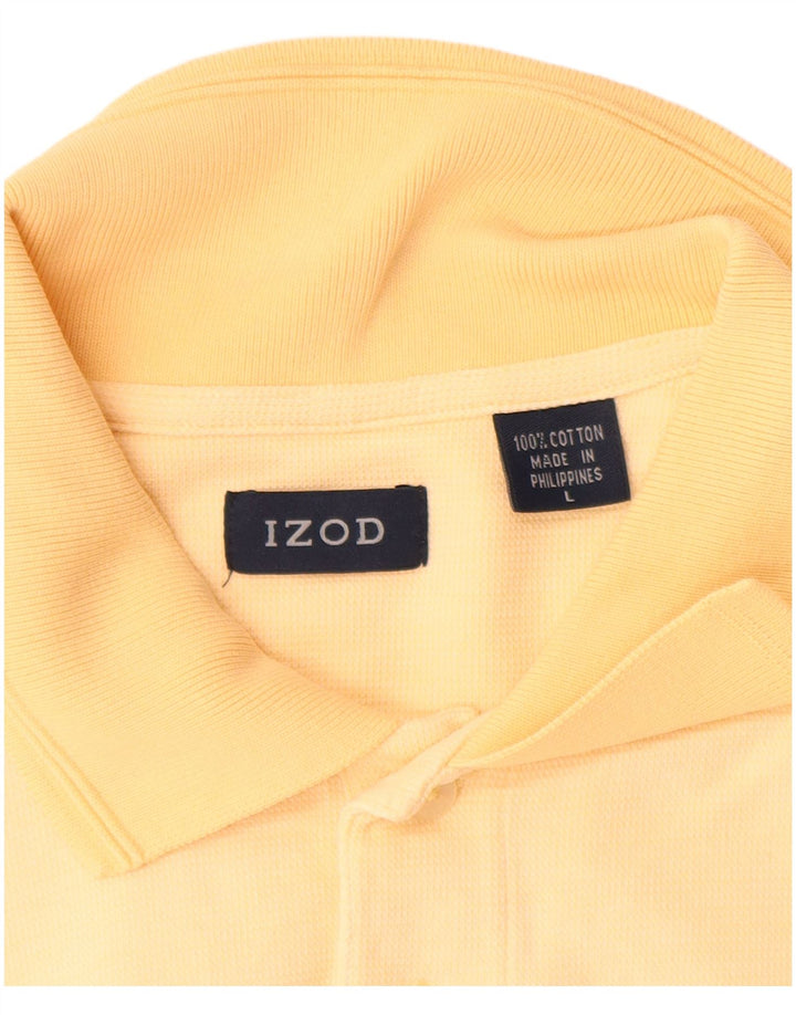 Polo da uomo Izod grande in cotone giallo