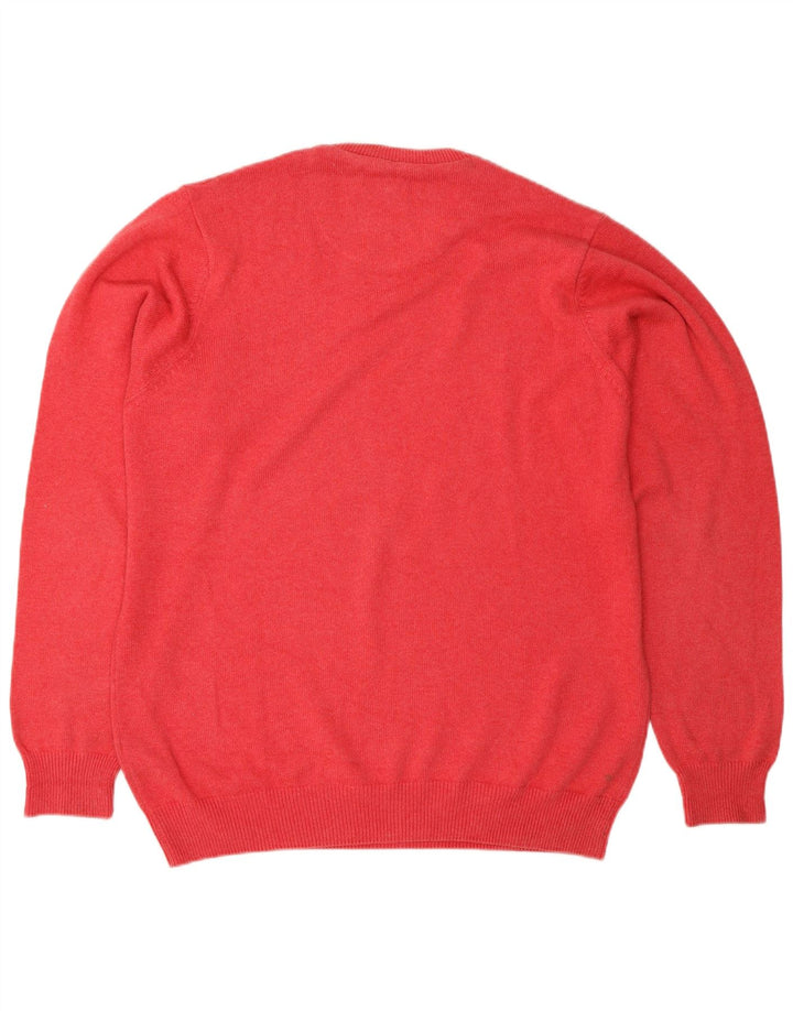Maglione maglione girocollo da uomo Marks & Spencer blu Harbour rosso medio