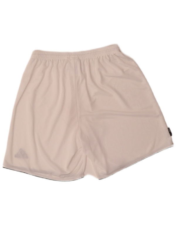 Pantaloncini sportivi Adidas Climalite da uomo grandi in poliestere bianco