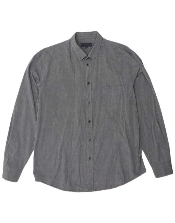 Camicia Uomo TRUSSARDI Taglia 43 Gessato Grande Grigio