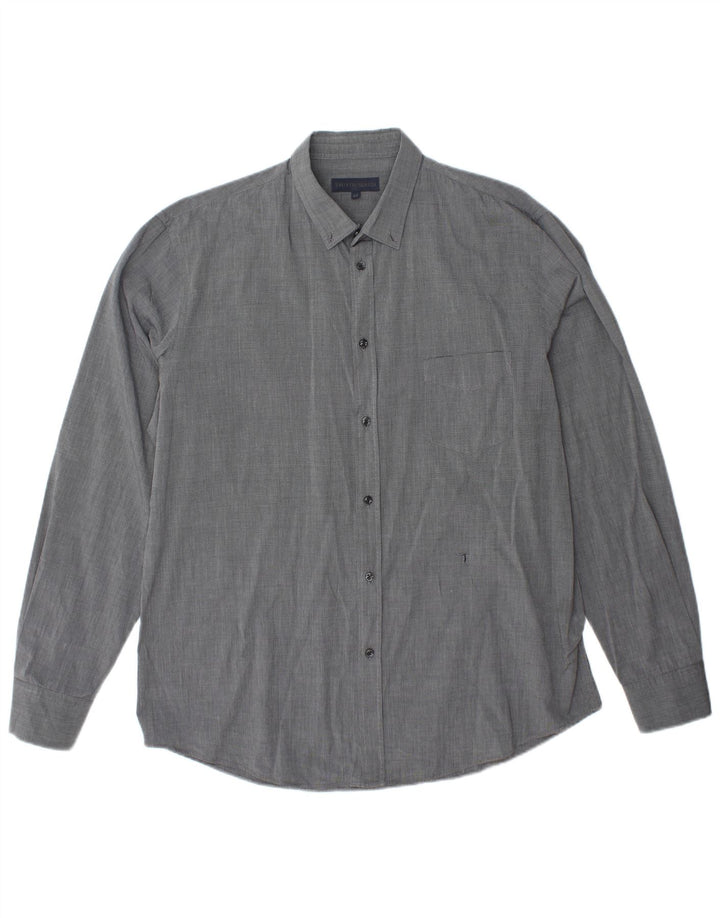 Camicia Uomo TRUSSARDI Taglia 43 Gessato Grande Grigio