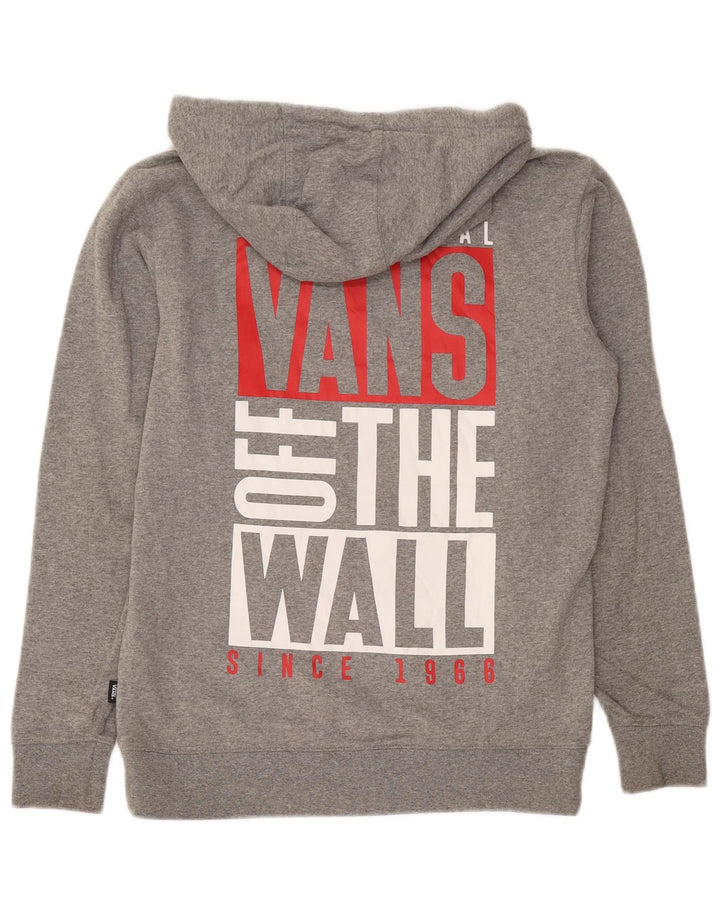 Felpa con cappuccio grafica da uomo Vans XS grigia
