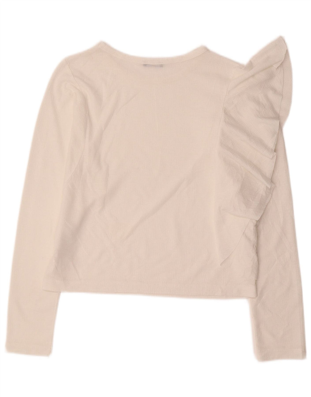ZARA Womens Crop Loose Fit Blouse Top UK 10 Small White