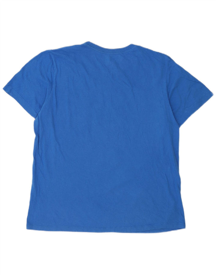 T-shirt grafica da uomo Nike Top grande in cotone blu