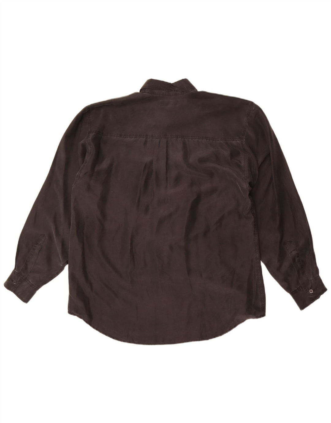 Camicia vintage da uomo grande in seta nera