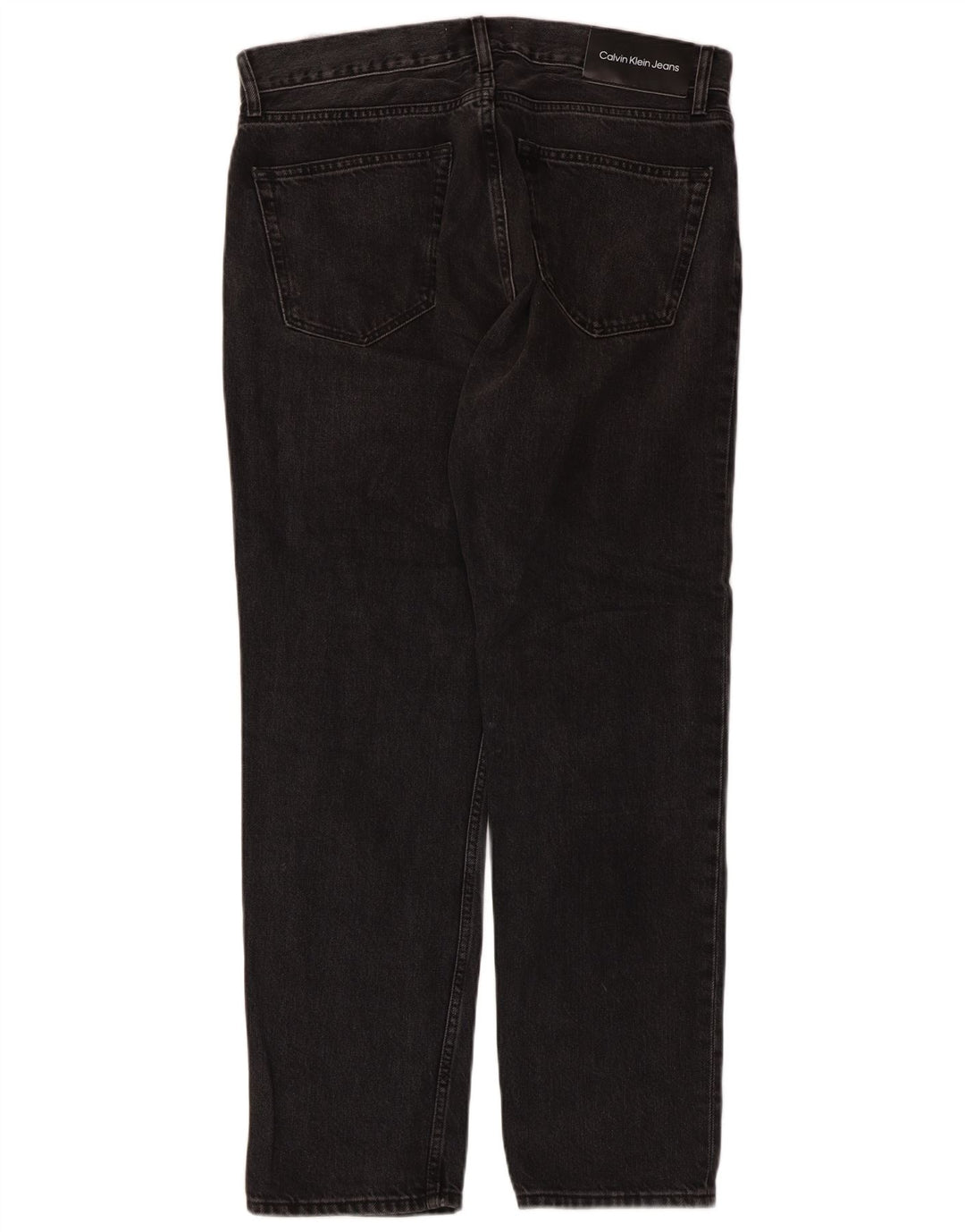 Jeans dritti da uomo Calvin Klein W32 L30 cotone nero