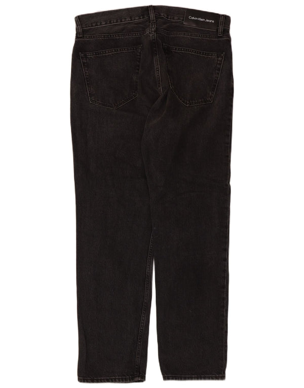Jeans dritti da uomo Calvin Klein W32 L30 cotone nero