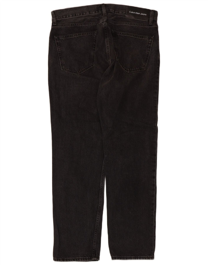 Jeans dritti da uomo Calvin Klein W32 L30 cotone nero