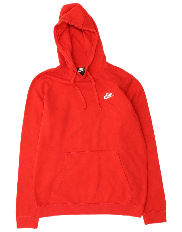 Felpa con cappuccio da uomo Nike Felpa con cappuccio rosso medio in poliestere
