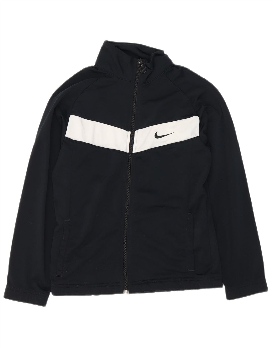 Giacca superiore della tuta da ragazzo Nike 12-13 anni Large Black Colourblock