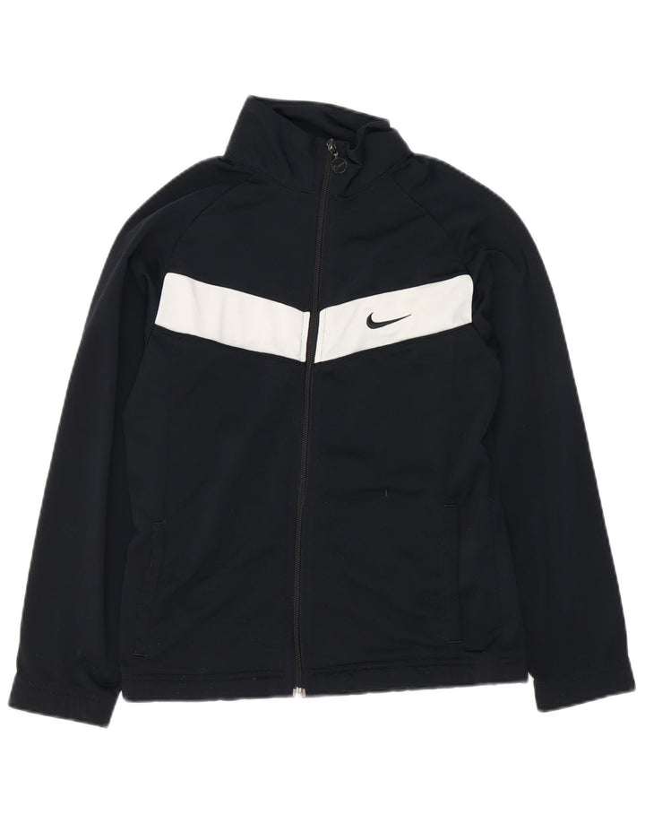 Giacca superiore della tuta da ragazzo Nike 12-13 anni Large Black Colourblock