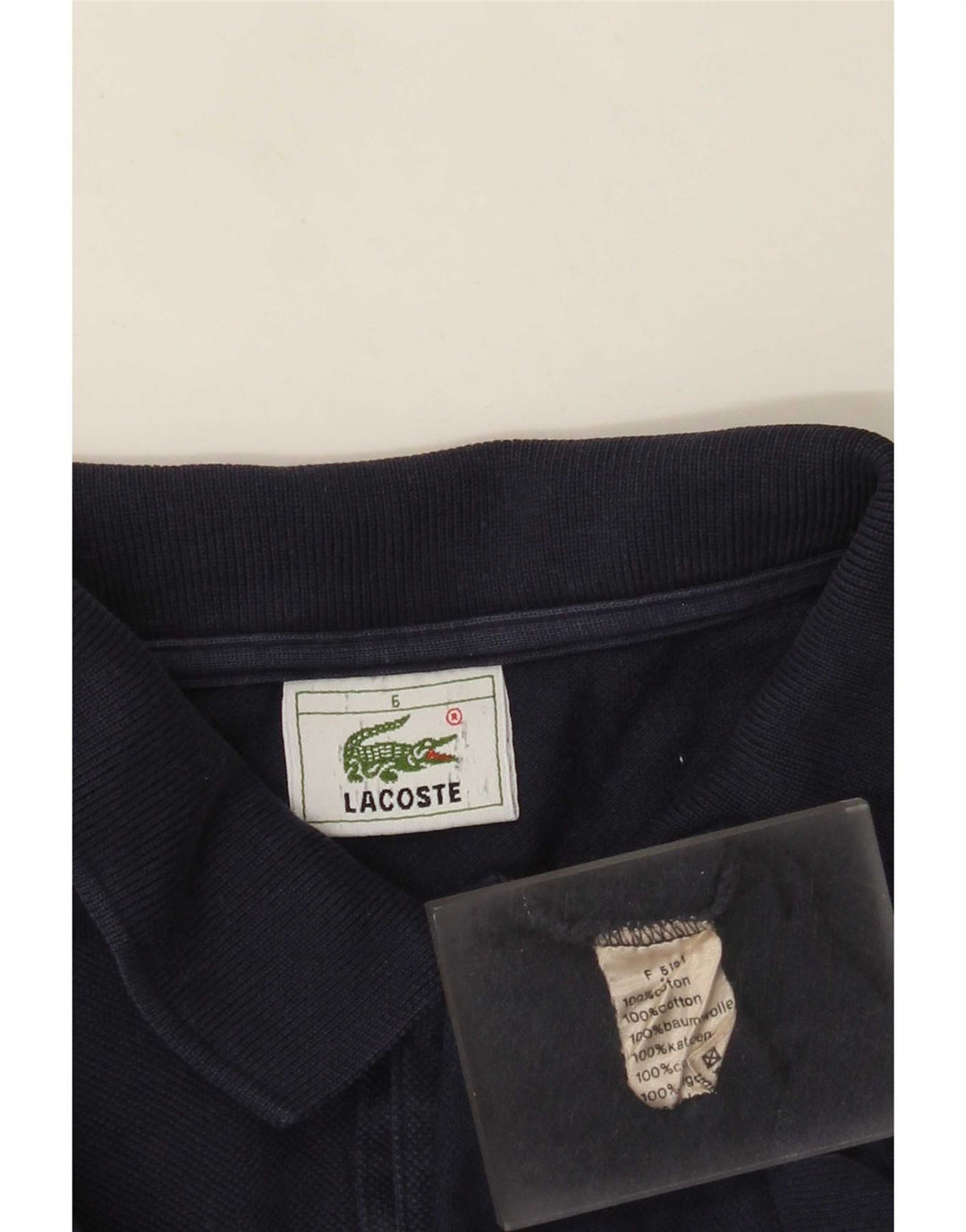 Polo da uomo Lacoste taglia 6 XL in cotone blu navy