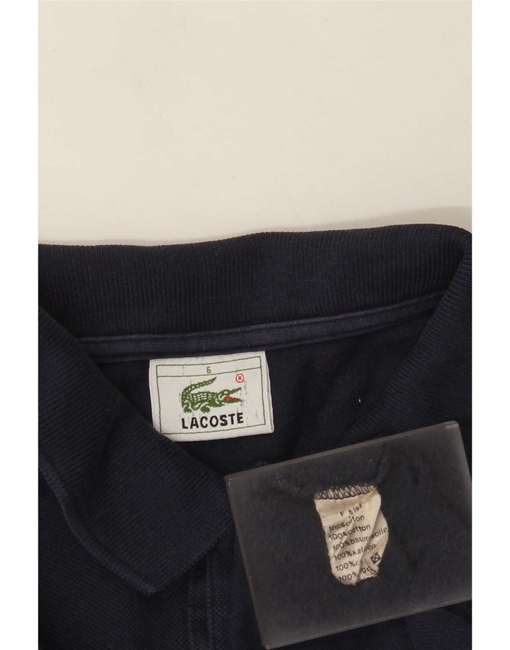 Polo da uomo Lacoste taglia 6 XL in cotone blu navy
