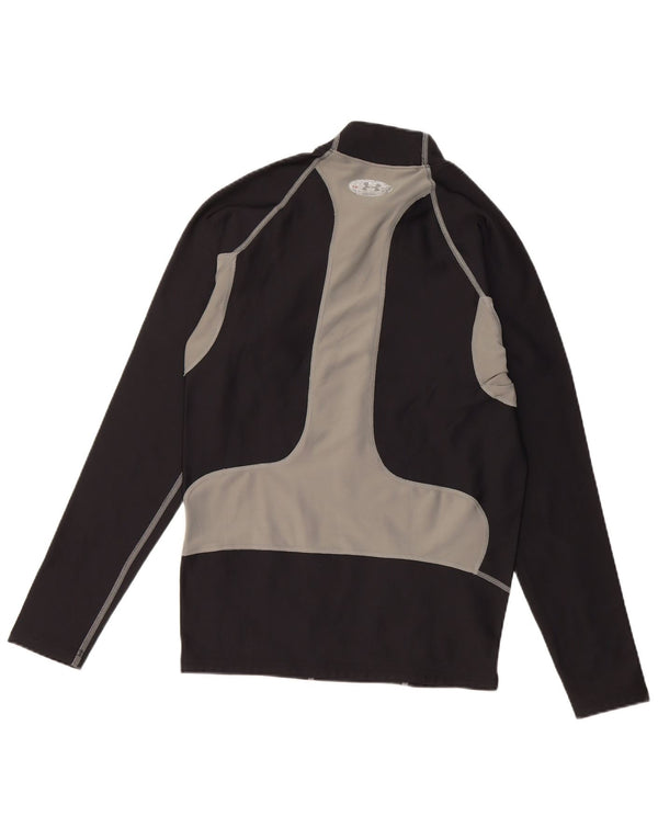 Under Armour - Maglia slim fit da uomo, manica lunga, grande, colore nero, sportivo