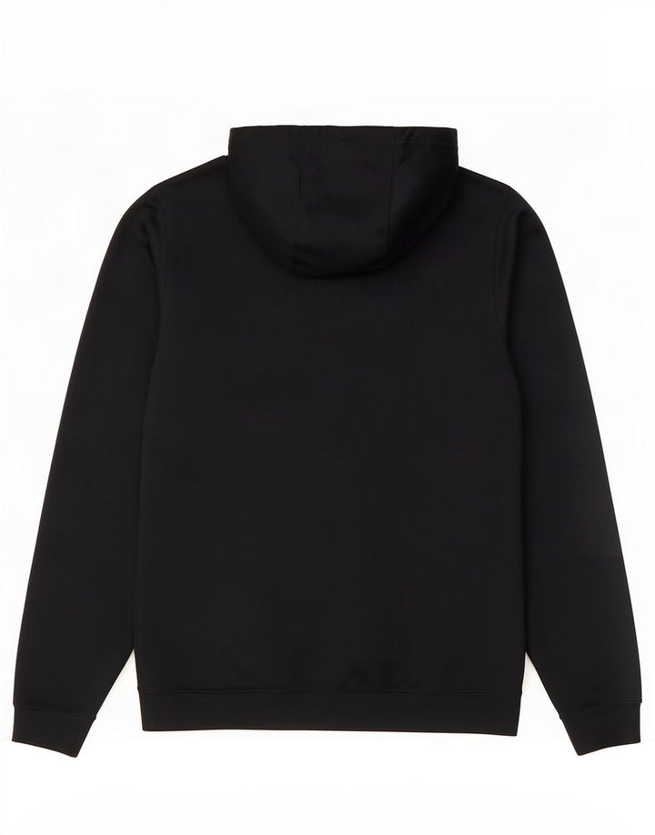 Felpa con cappuccio e zip grafica Nike da uomo, piccola, in poliestere color block nero