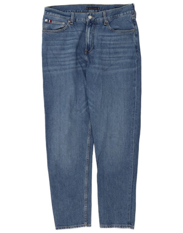 Jeans affusolati dalla vestibilità rilassata Harlem da uomo Tommy Hilfiger W32 L32 cotone blu